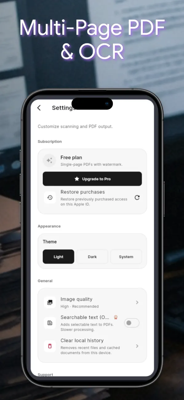 Luma PDF multi-page and OCR features