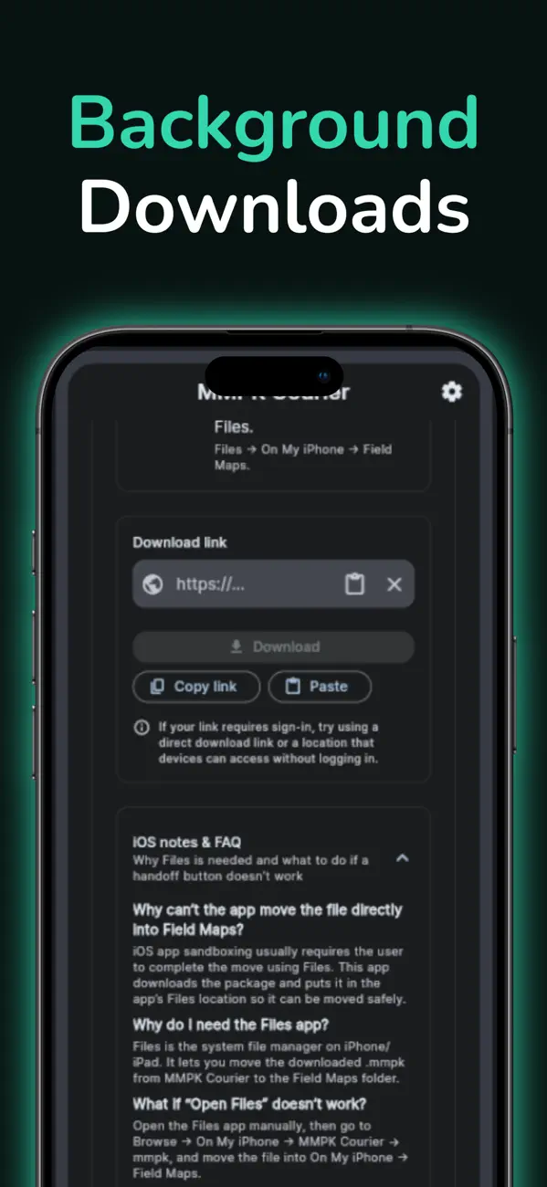 MMPK Downloader background download feature